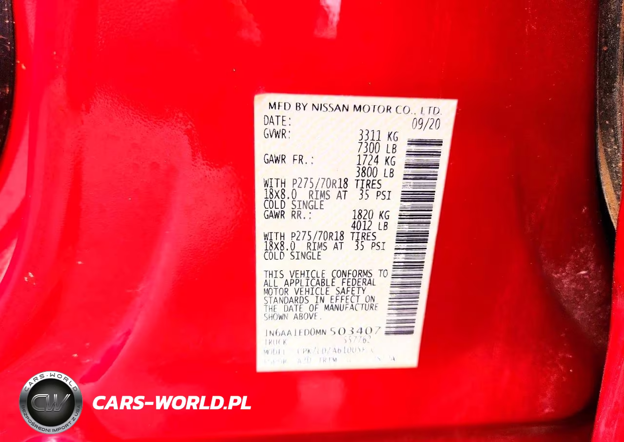 2021 Nissan Titan Pro-4X VIN:1N6AA1ED0MN503407 - 12