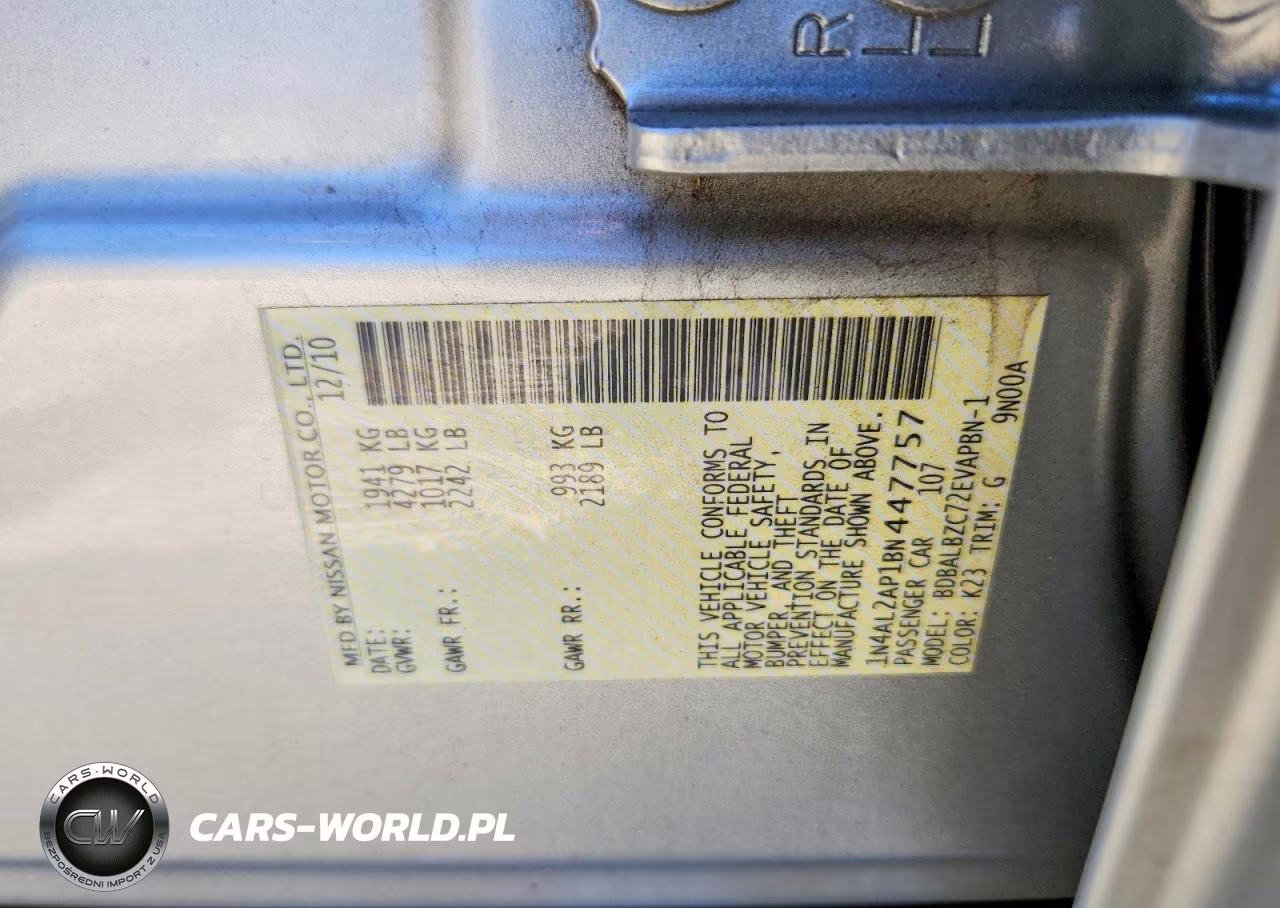 2011 Nissan Altima 2.5 VIN:1N4AL2AP1BN447757 - 13