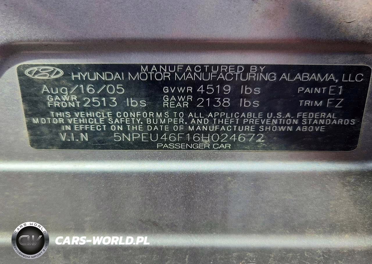 2006 Hyundai Sonata Gls V6 VIN:5NPEU46F16H024672 - 13
