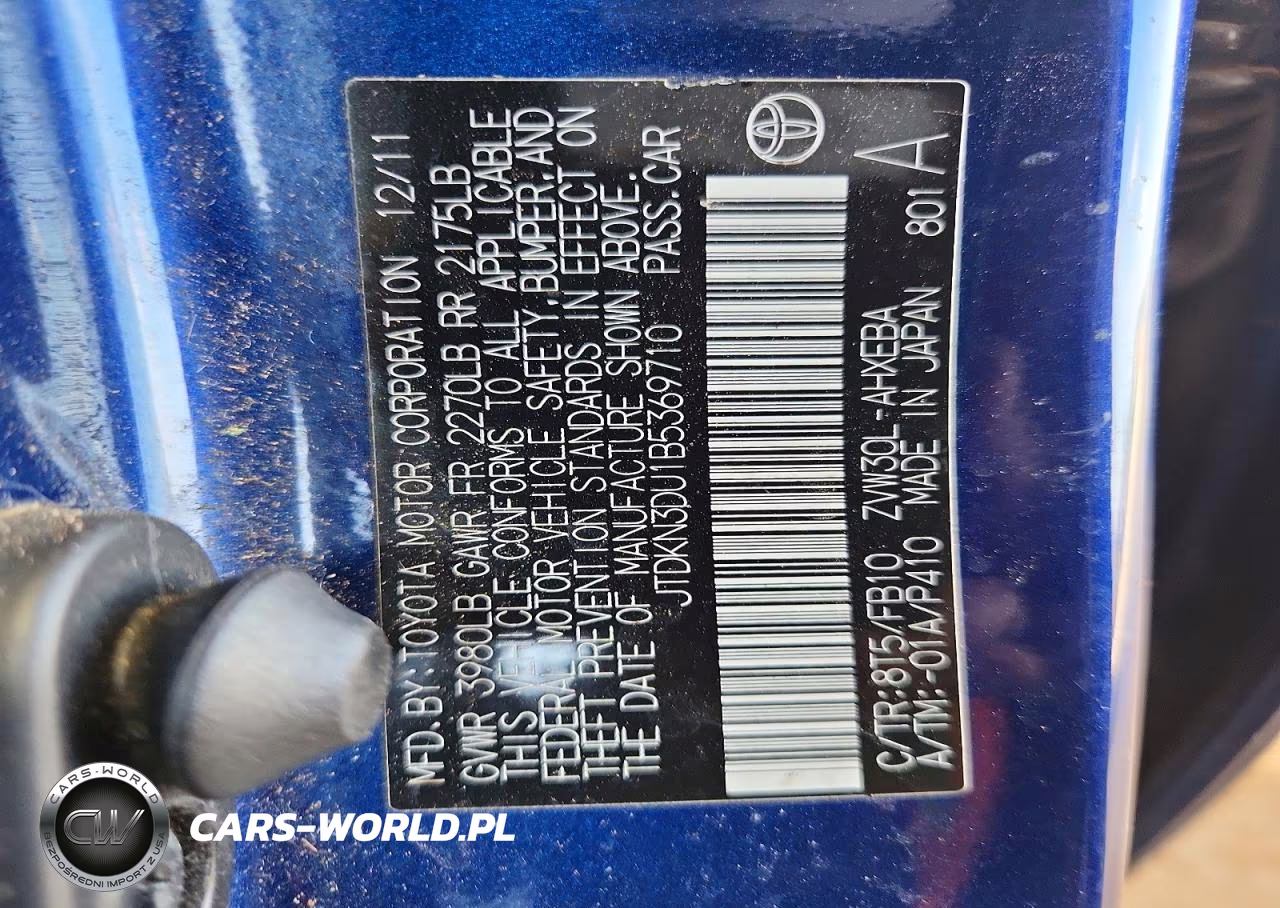 2011 Toyota Prius Three VIN:JTDKN3DU1B5369710 - 13