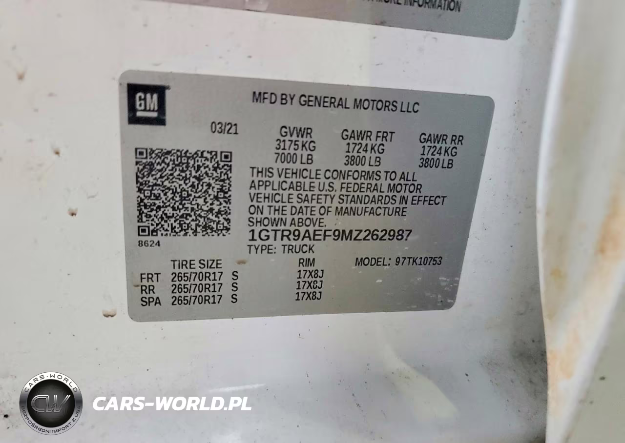 2021 GMC Sierra K1500 VIN:1GTR9AEF9MZ262987 - 12