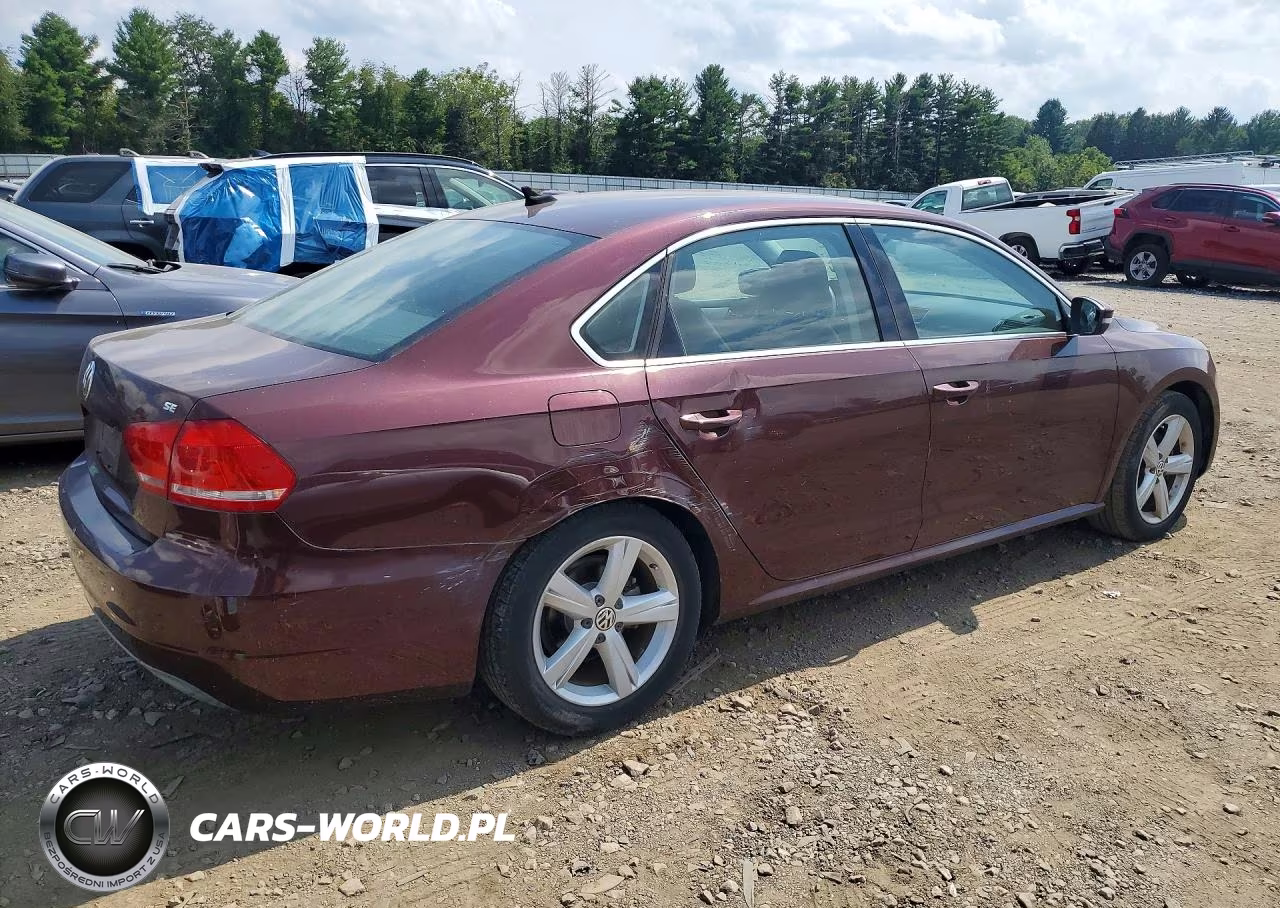 2013 Volkswagen Passat Se VIN:1VWBP7A31DC059792 - 3