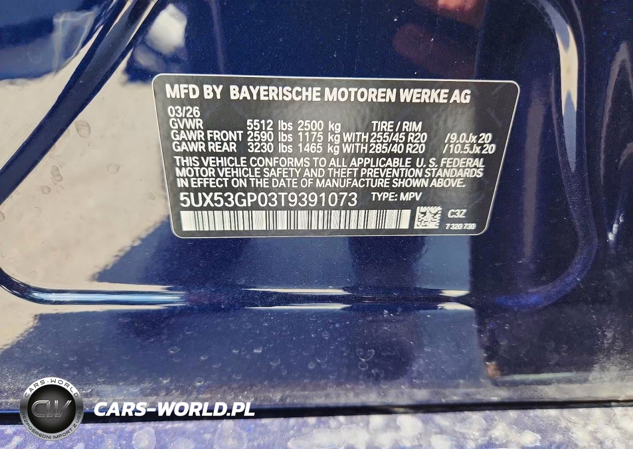 2026 BMW X3 30 xDrive VIN:5UX53GP03T9391073 - 13