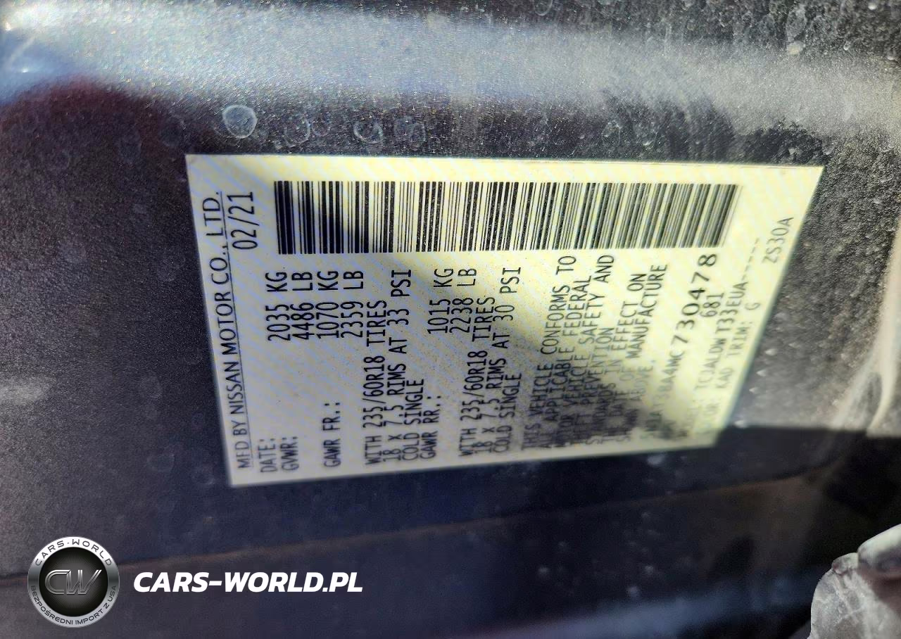 2021 Nissan Rogue Sv VIN:5N1AT3BA4MC730478 - 12