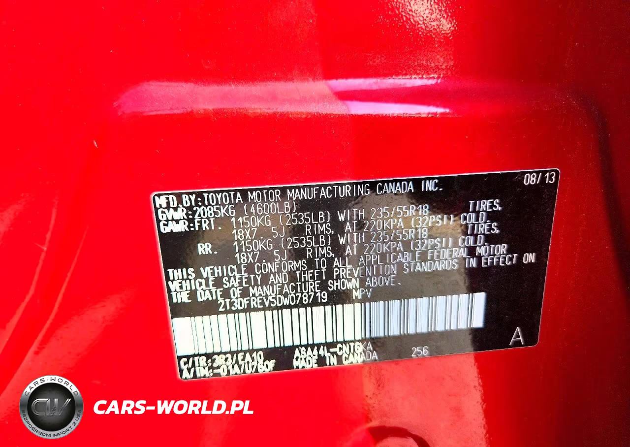2013 Toyota Rav4 Limited VIN:2T3DFREV5DW078719 - 13