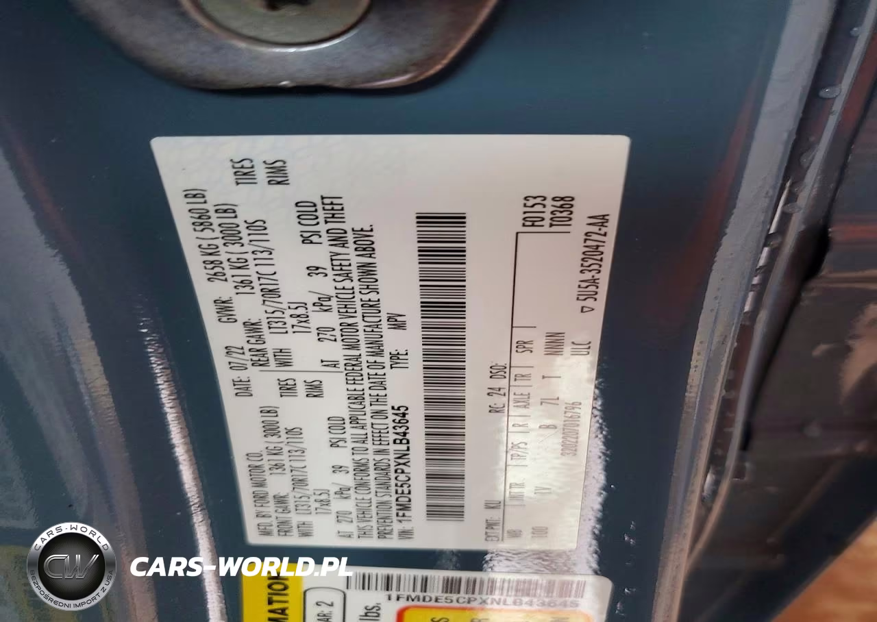 2022 Ford Bronco Base VIN:1FMDE5CPXNLB43645 - 12