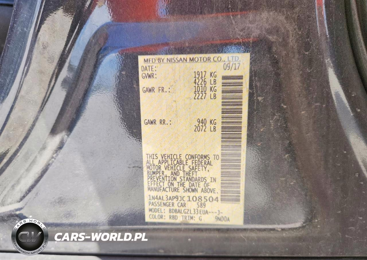 2018 Nissan Altima 2.5 S VIN:1N4AL3AP9JC108504 - 12