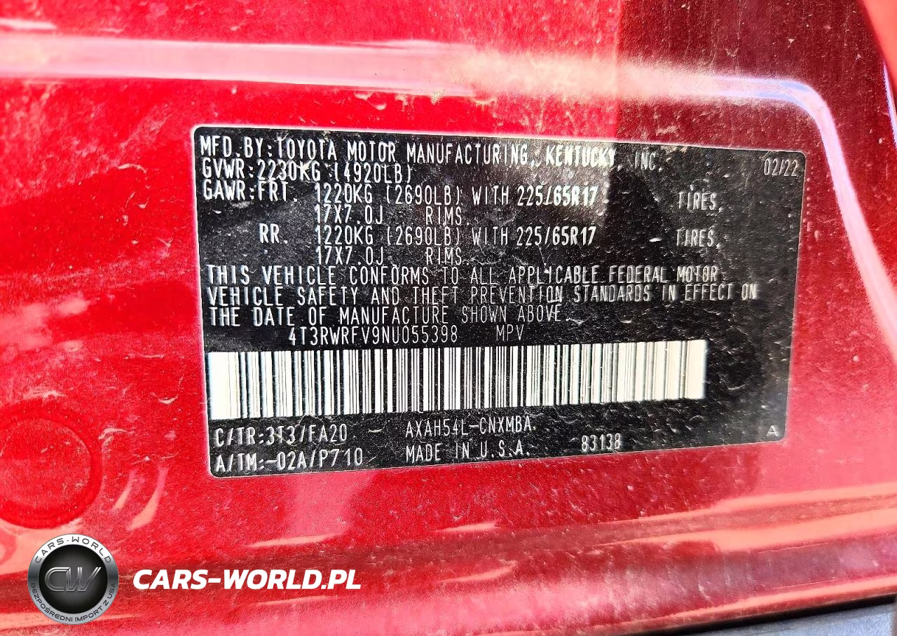 2022 Toyota Rav4 Xle VIN:4T3RWRFV9NU055398 - 13