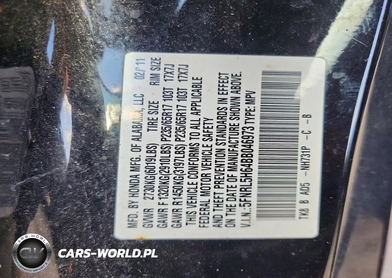 2011 Honda Odyssey Exl VIN:5FNRL5H64BB046973 - 13