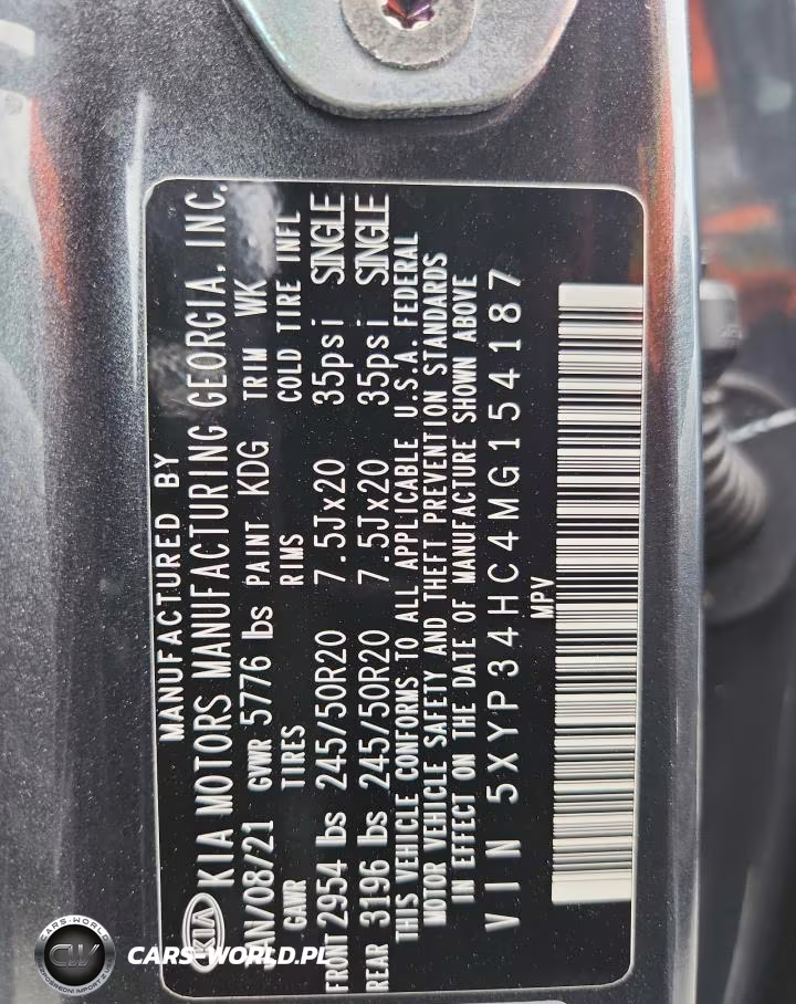 2021 Kia Telluride Ex VIN:5XYP34HC4MG154187 - 13