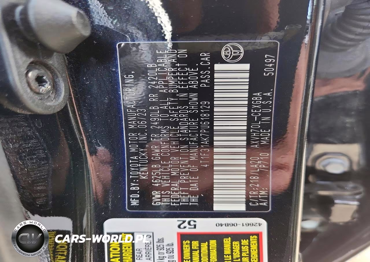 2023 Toyota Camry Xle VIN:4T1F31AK7PU618129 - 12