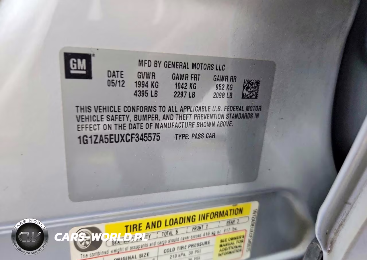 2012 Chevrolet Malibu Ls VIN:1G1ZA5EUXCF345575 - 12