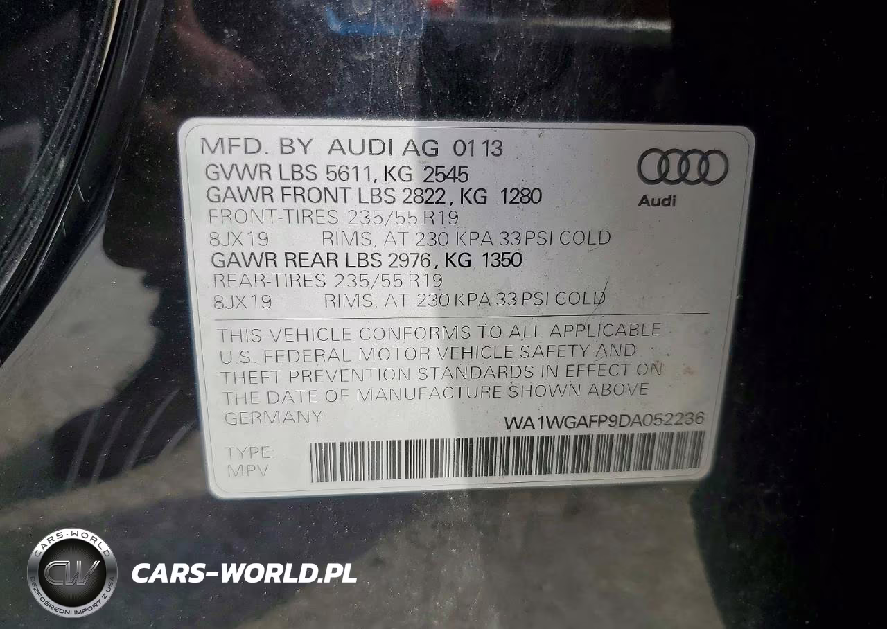 2013 Audi Q5 Prestige VIN:WA1WGAFP9DA052236 - 13