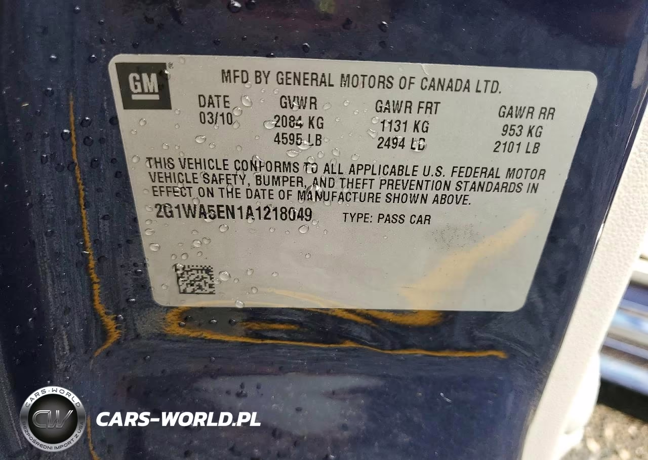 2010 Chevrolet Impala Ls VIN:2G1WA5EN1A1218049 - 12