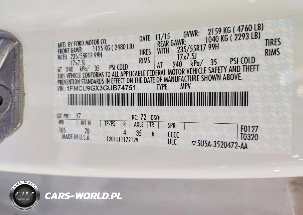 2016 Ford Escape Se VIN:1FMCU9GX3GUB74751 - 13