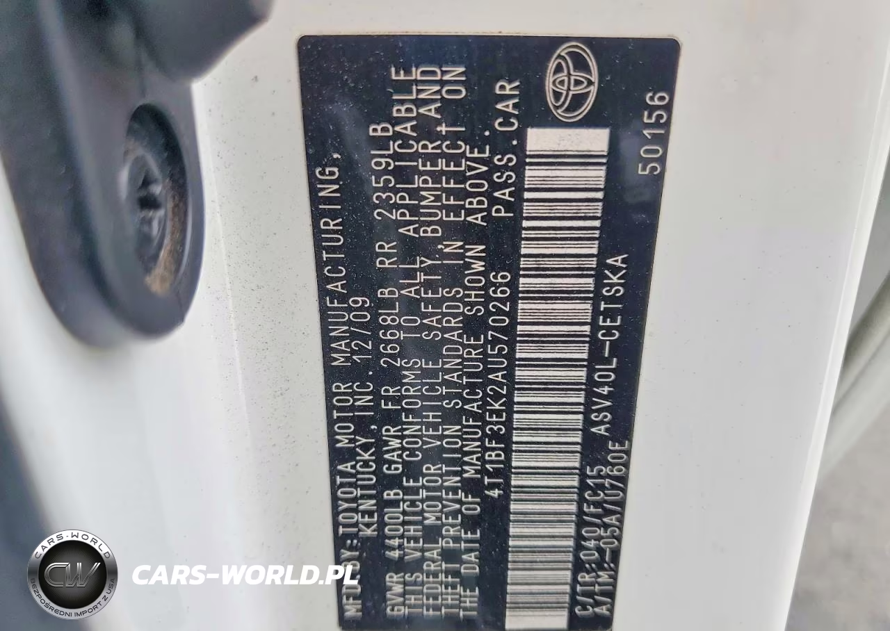 2010 Toyota Camry Se VIN:4T1BF3EK2AU570266 - 12