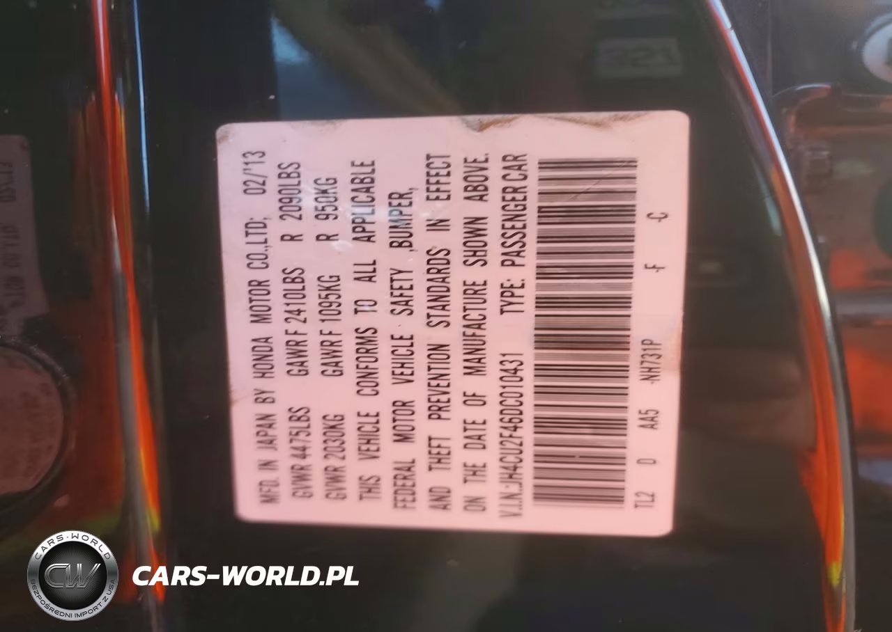 2013 Acura Tsx VIN:JH4CU2F46DC010431 - 12