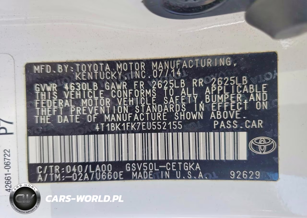 2014 Toyota Camry Xle V6 VIN:4T1BK1FK7EU552155 - 12