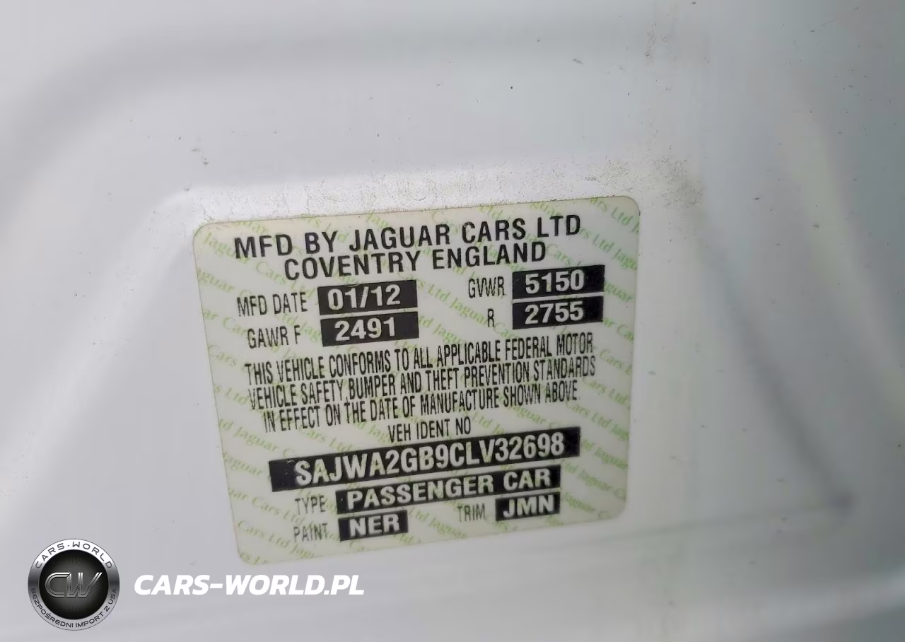 2012 Jaguar Xjl VIN:SAJWA2GB9CLV32698 - 12