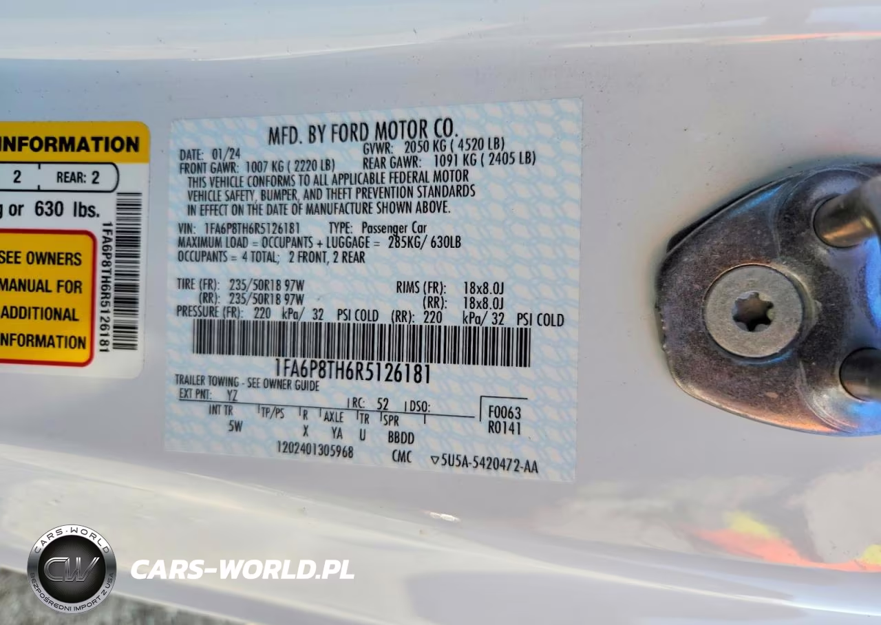 2024 Ford Mustang VIN:1FA6P8TH6R5126181 - 13
