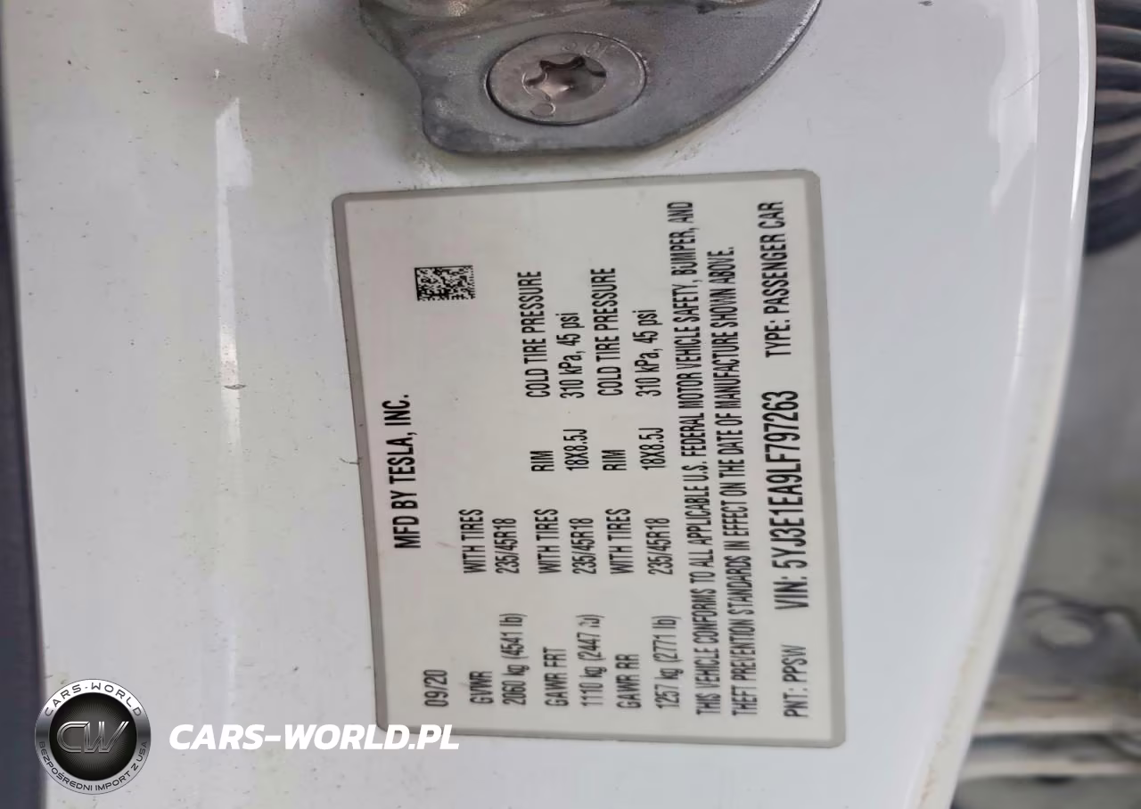 2020 Tesla Model 3 VIN:5YJ3E1EA9LF797263 - 13