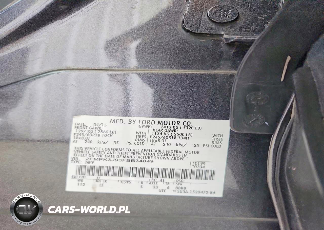 2015 Ford Edge Sel VIN:2FMPK3J93FBB34849 - 14