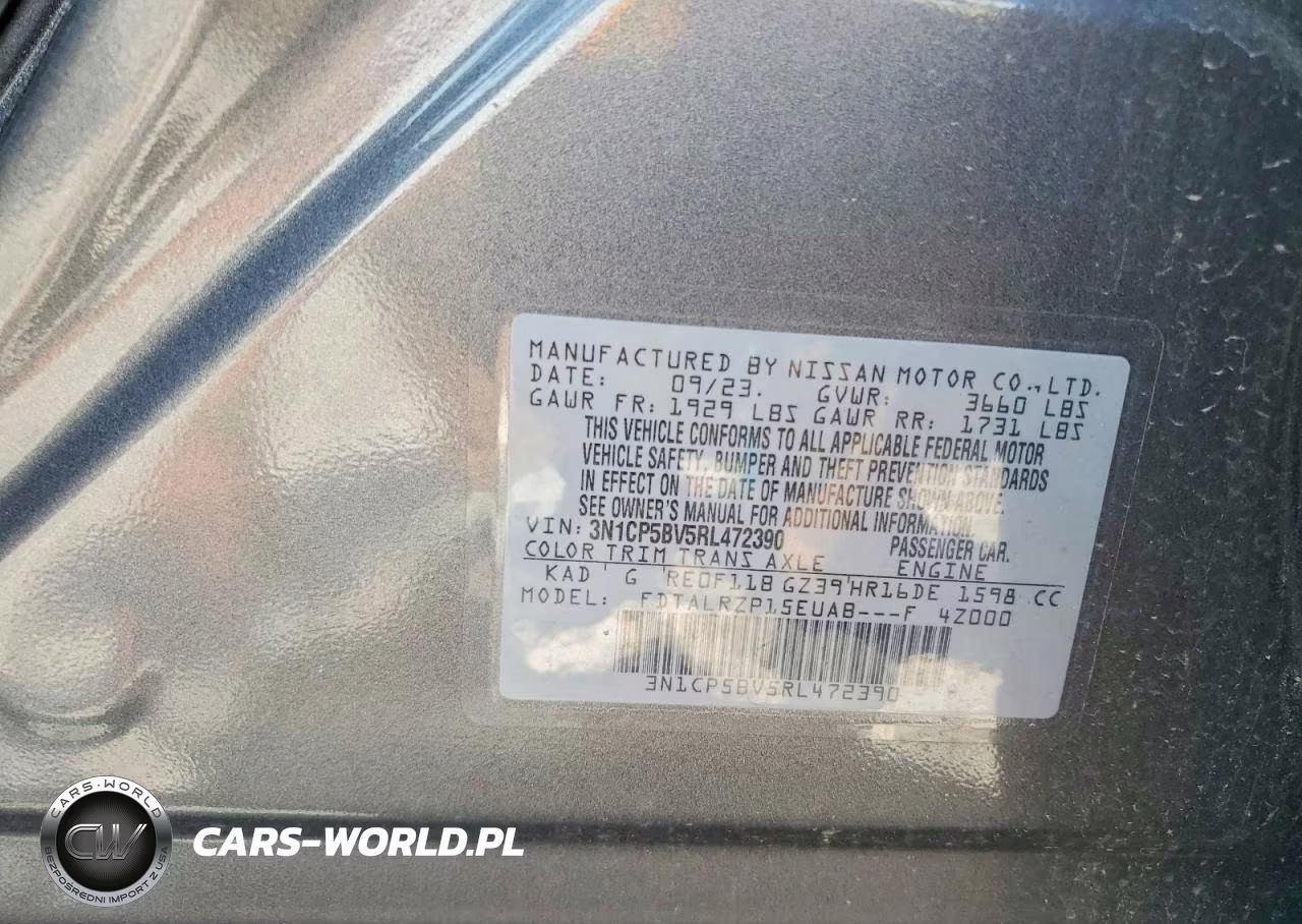 2024 Nissan Kicks S VIN:3N1CP5BV5RL472390 - 13