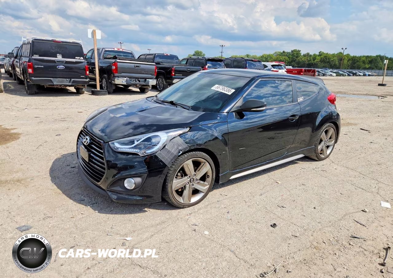2013 Hyundai Veloster Turbo VIN:KMHTC6AE7DU129056 - 1