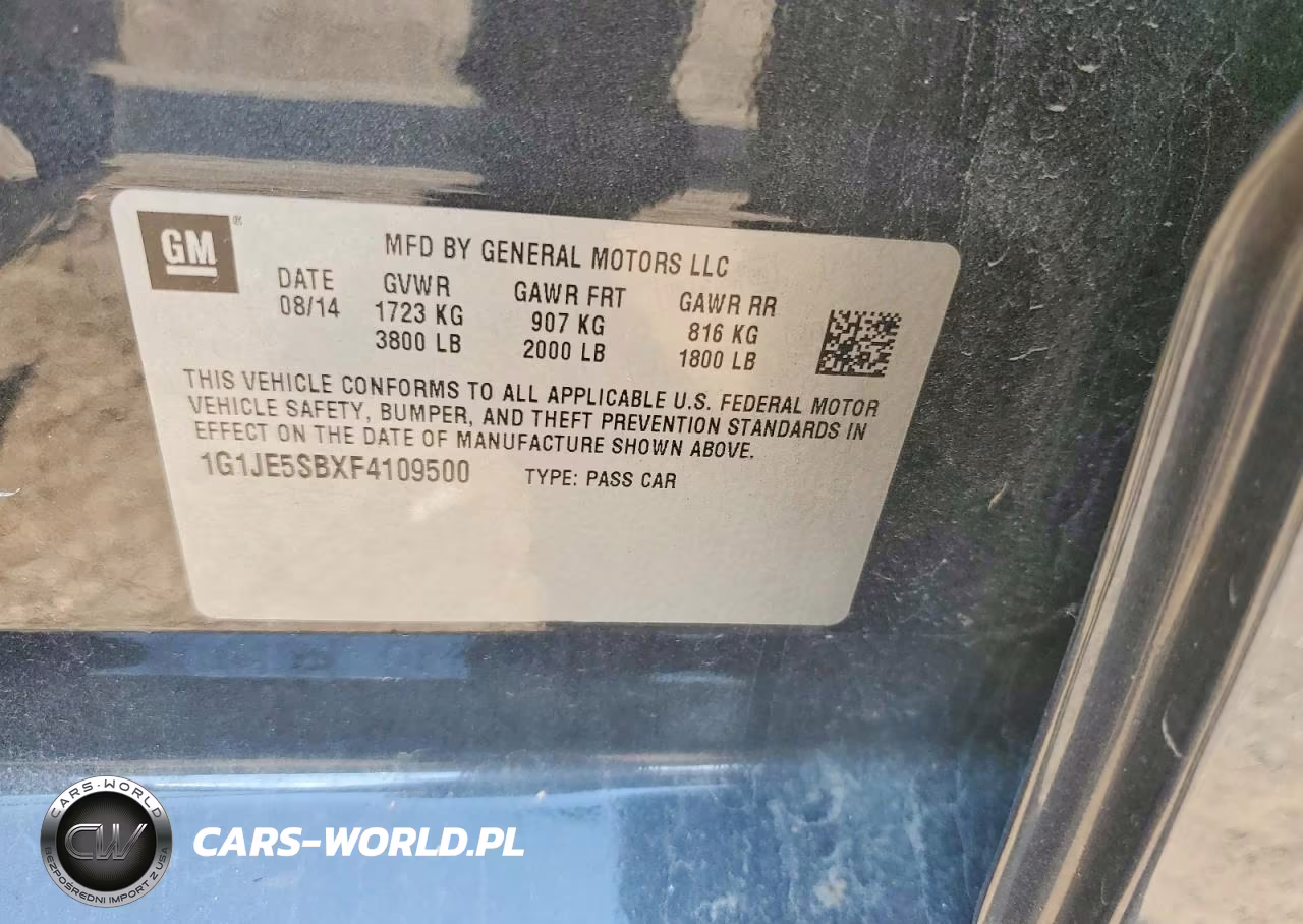 2015 Chevrolet Sonic Ltz VIN:1G1JE5SBXF4109500 - 12