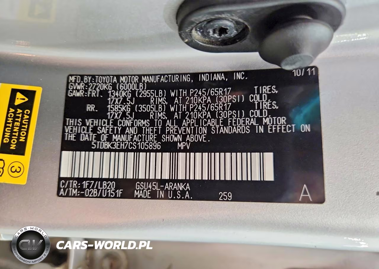 2012 Toyota Highlander Se VIN:5TDBK3EH7CS105896 - 13