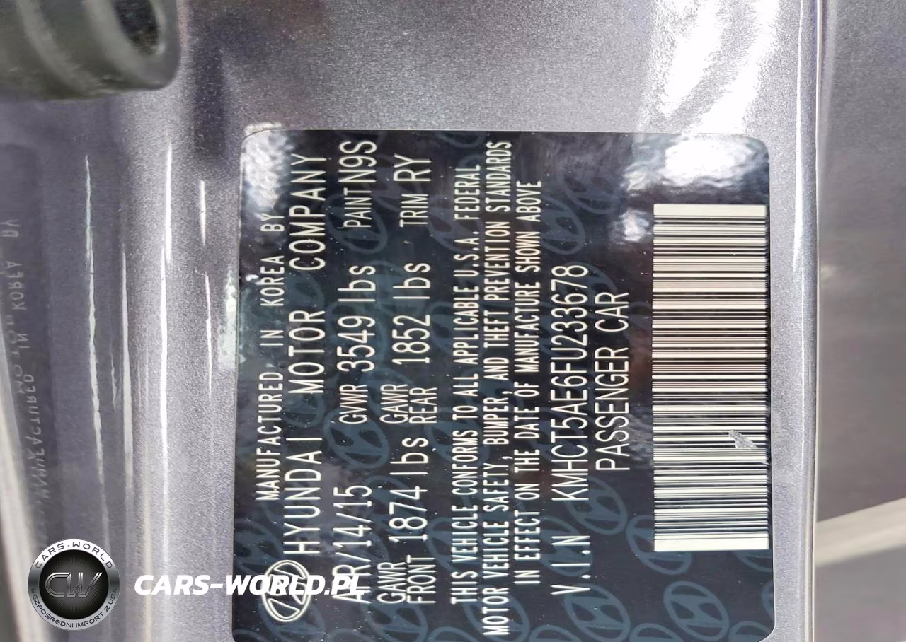 2015 Hyundai Accent Gs VIN:KMHCT5AE6FU233678 - 13
