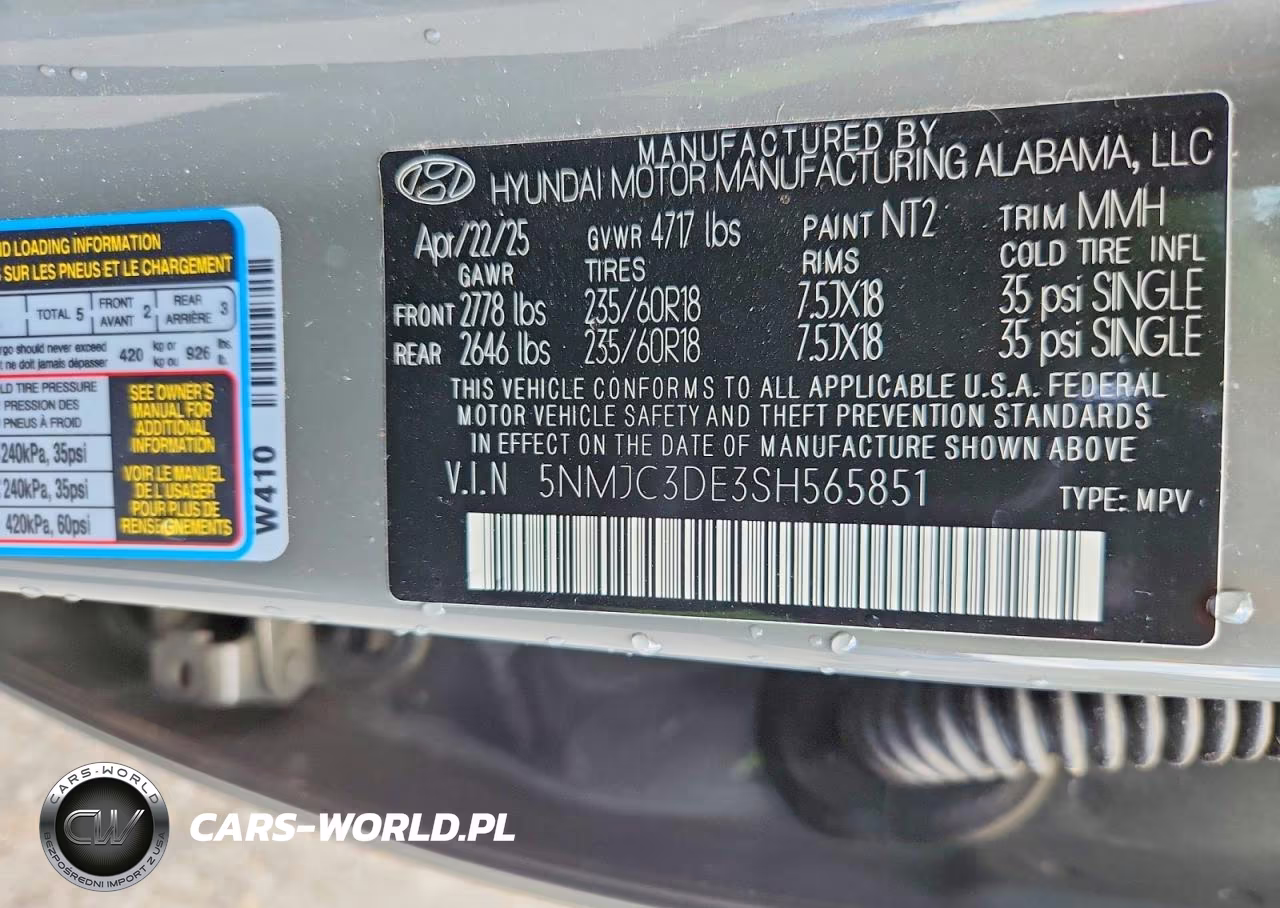 2025 Hyundai Tucson Sel VIN:5NMJC3DE3SH565851 - 13