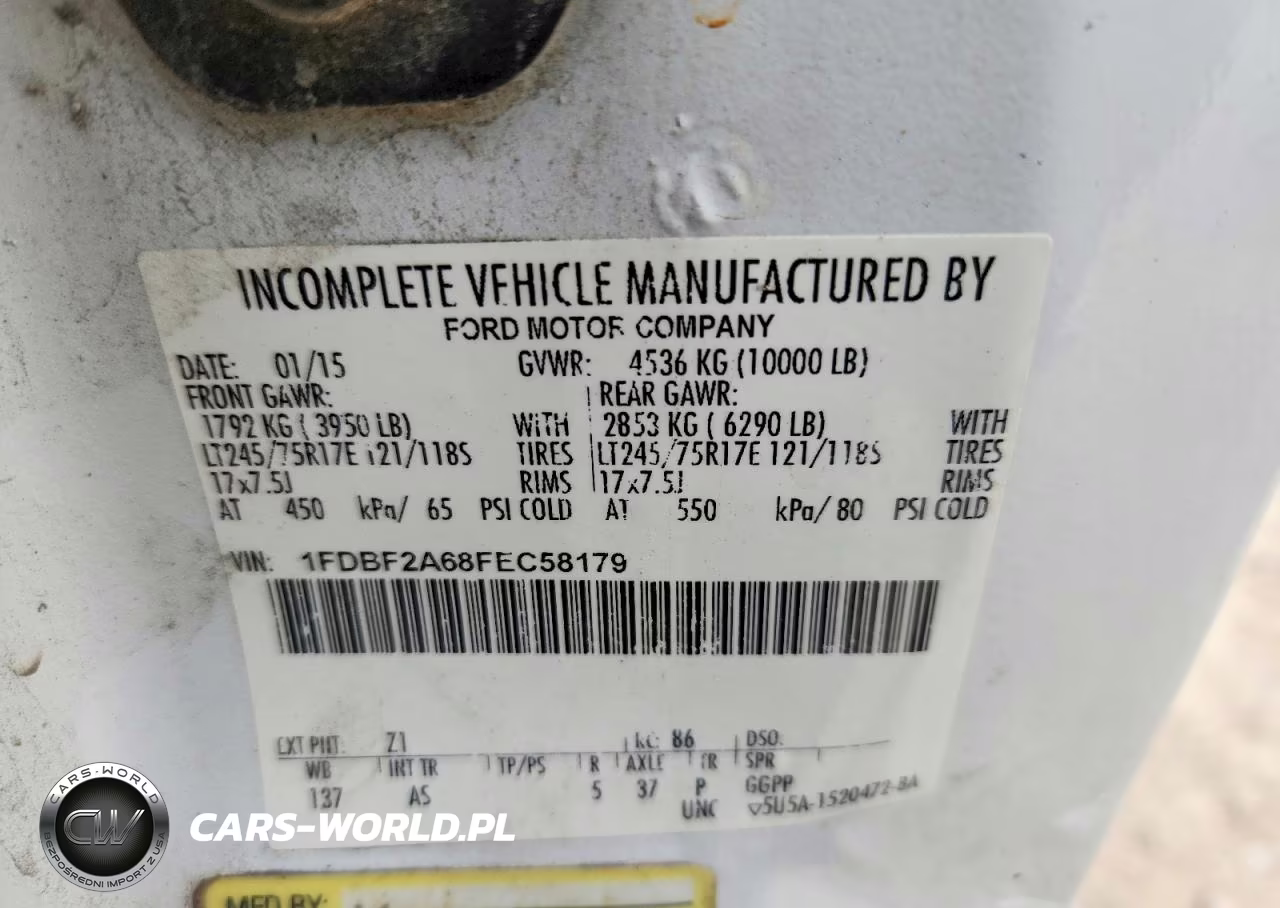 2015 Ford F250 Super Duty VIN:1FDBF2A68FEC58179 - 12
