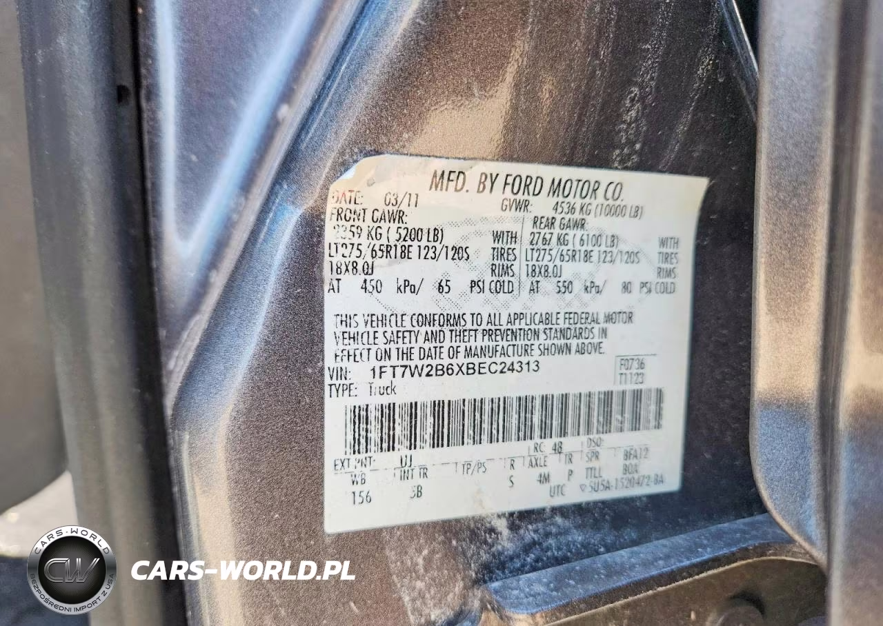 2011 Ford F250 Super Duty VIN:1FT7W2B6XBEC24313 - 12
