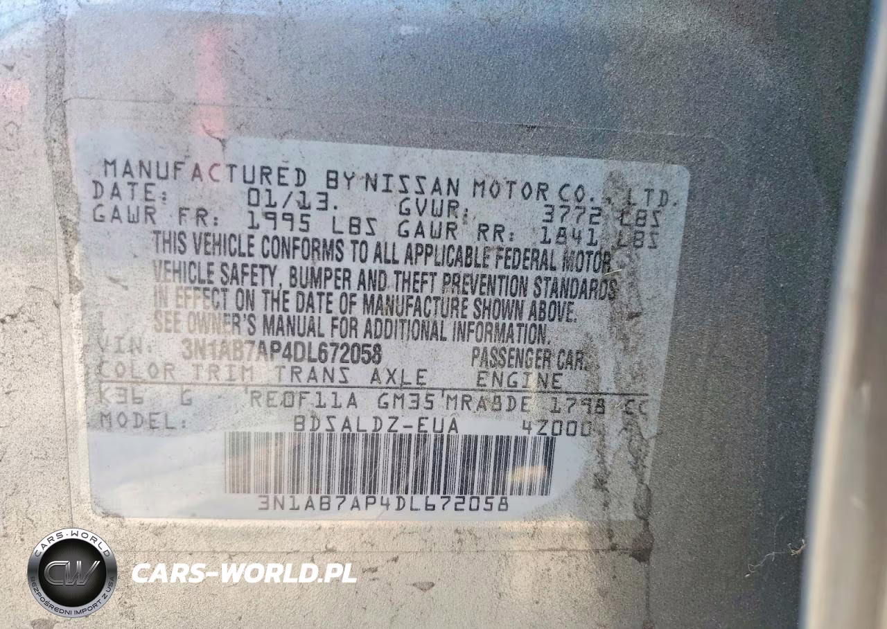 2013 Nissan Sentra S VIN:3N1AB7AP4DL672058 - 12