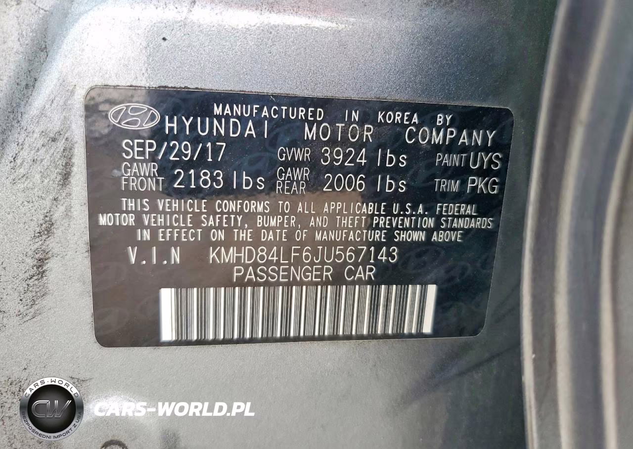 2018 Hyundai Elantra Value Edition VIN:KMHD84LF6JU567143 - 12