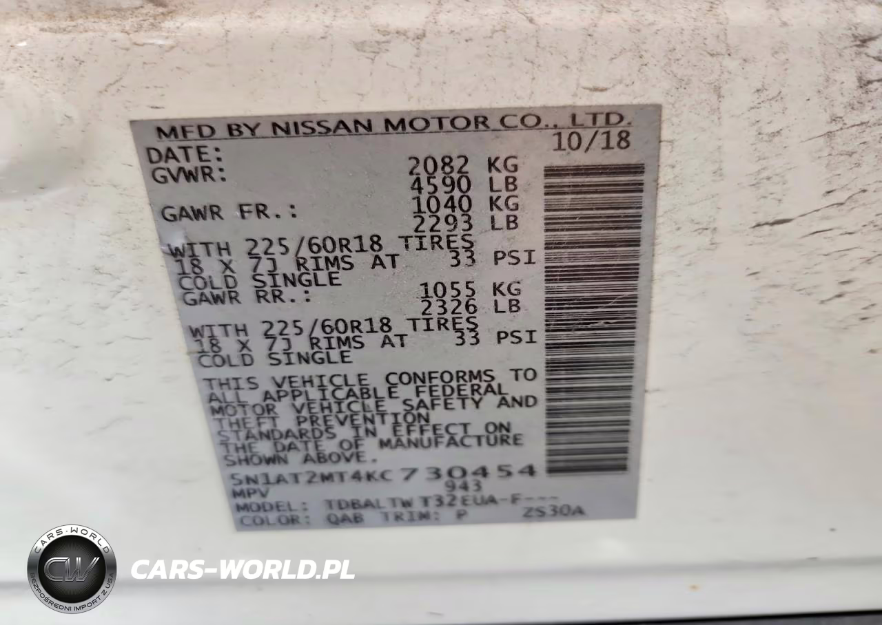 2019 Nissan Rogue Sv VIN:5N1AT2MT4KC730454 - 12