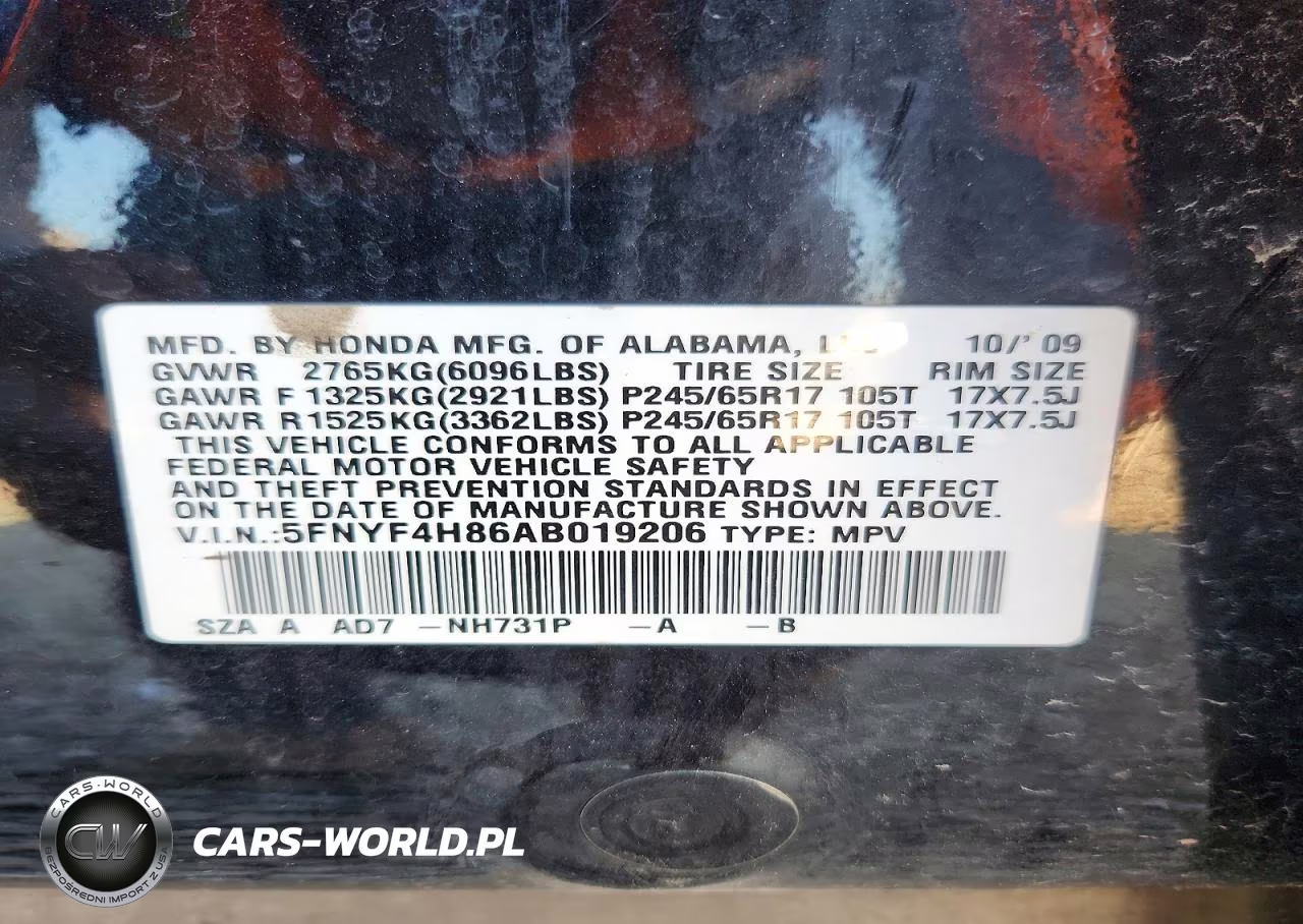 2010 Honda Pilot Touring VIN:5FNYF4H86AB019206 - 13