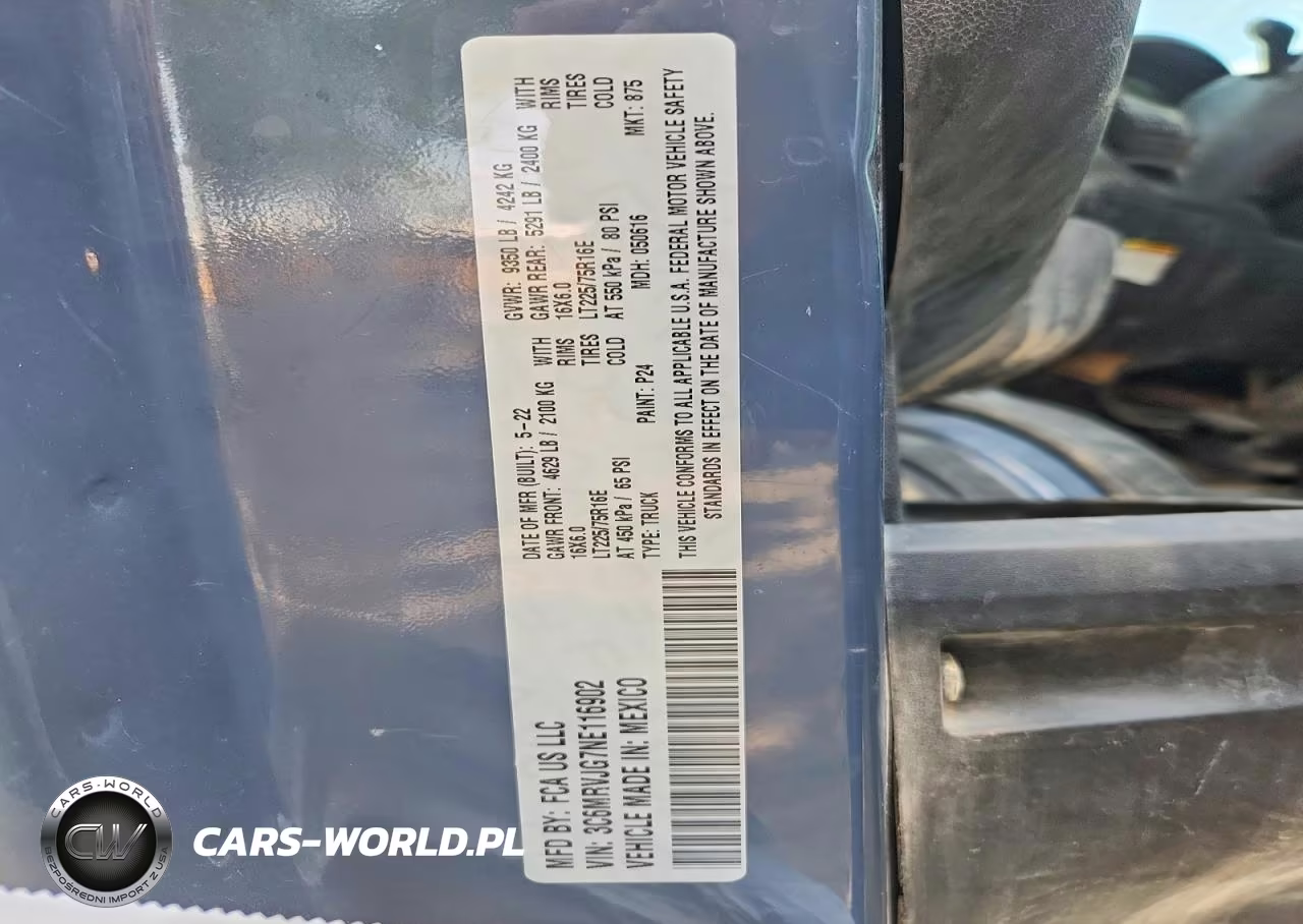 2022 Ram Promaster 3500 3500 High VIN:3C6MRVJG7NE116902 - 13