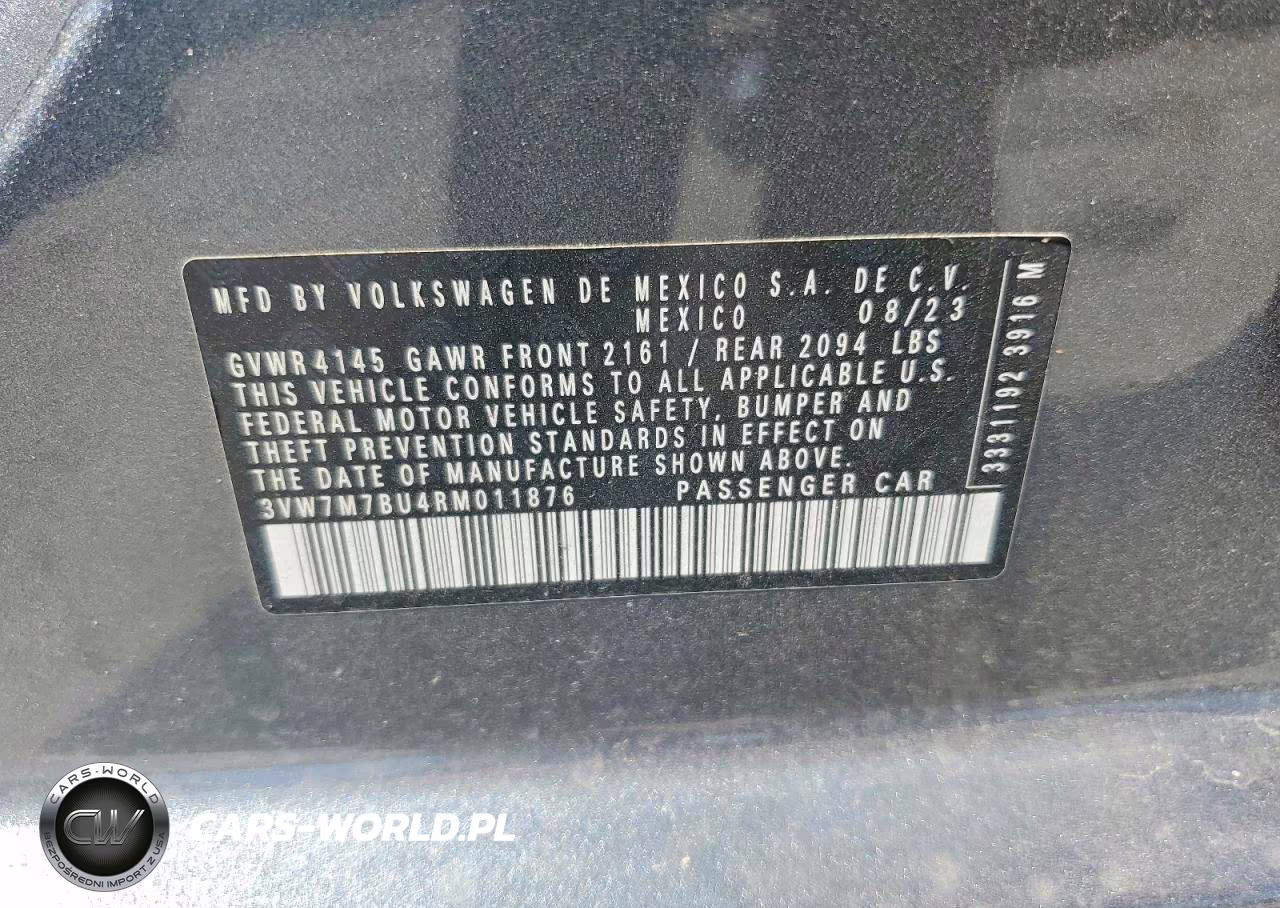 2024 Volkswagen Jetta Se VIN:3VW7M7BU4RM011876 - 13