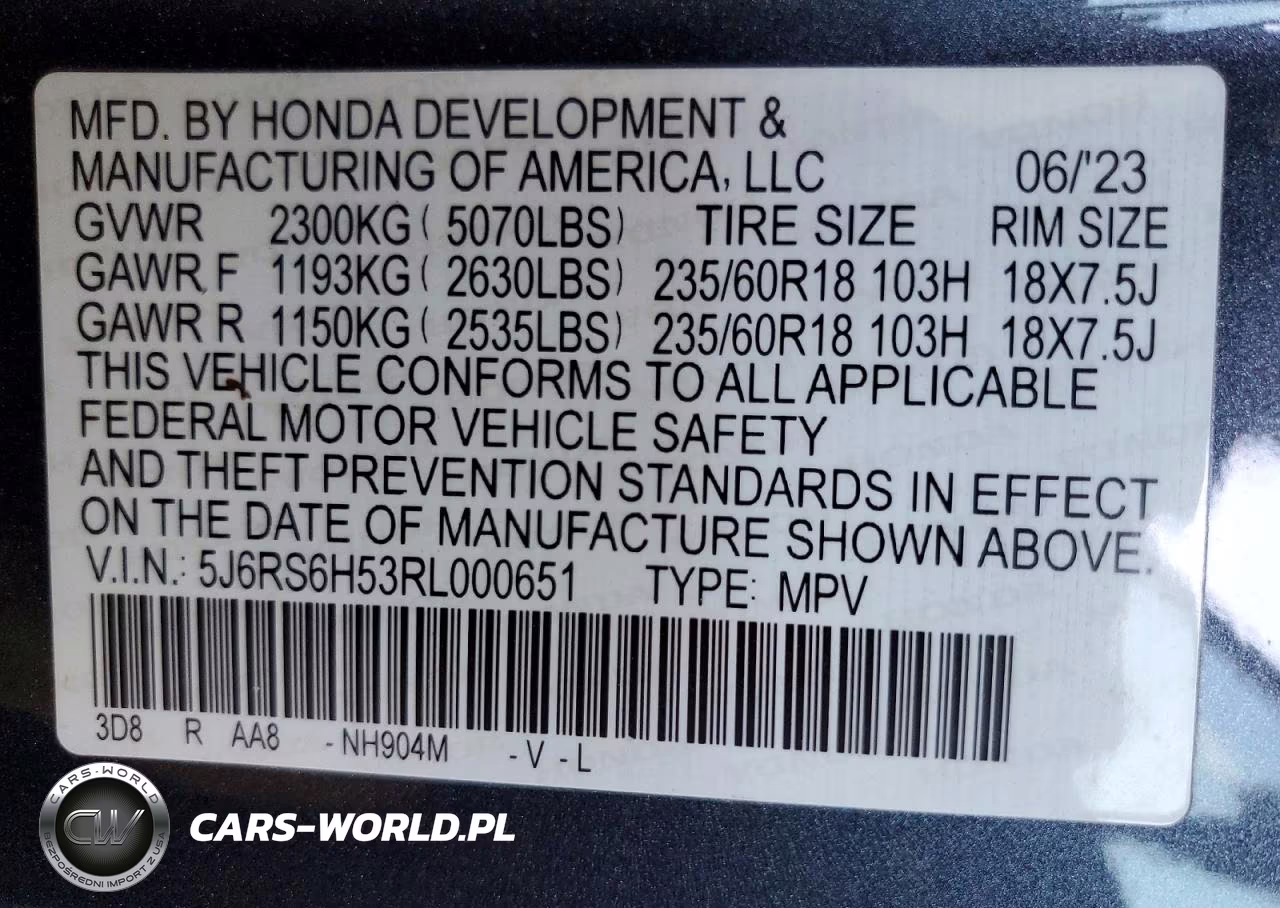2024 Honda Cr-V Sport VIN:5J6RS6H53RL000651 - 12