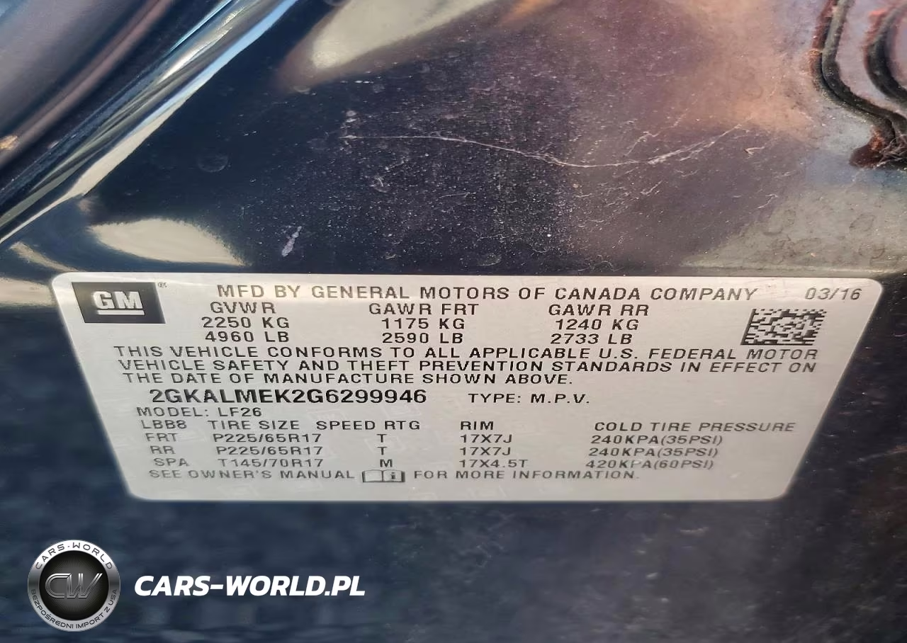 2016 GMC Terrain Sle VIN:2GKALMEK2G6299946 - 12