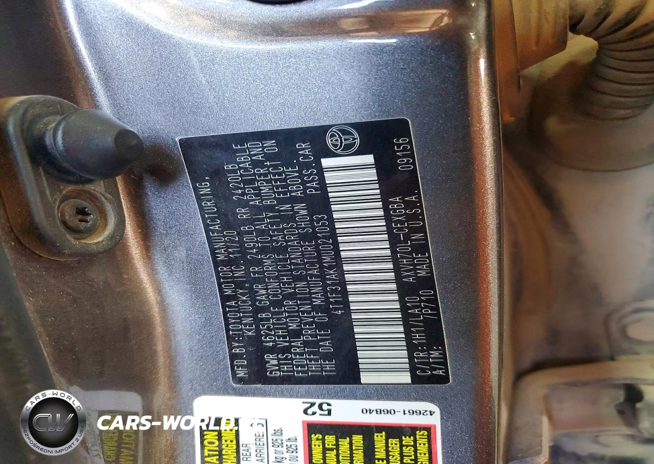 2021 Toyota Camry Xle VIN:4T1F31AK1MU021053 - 12