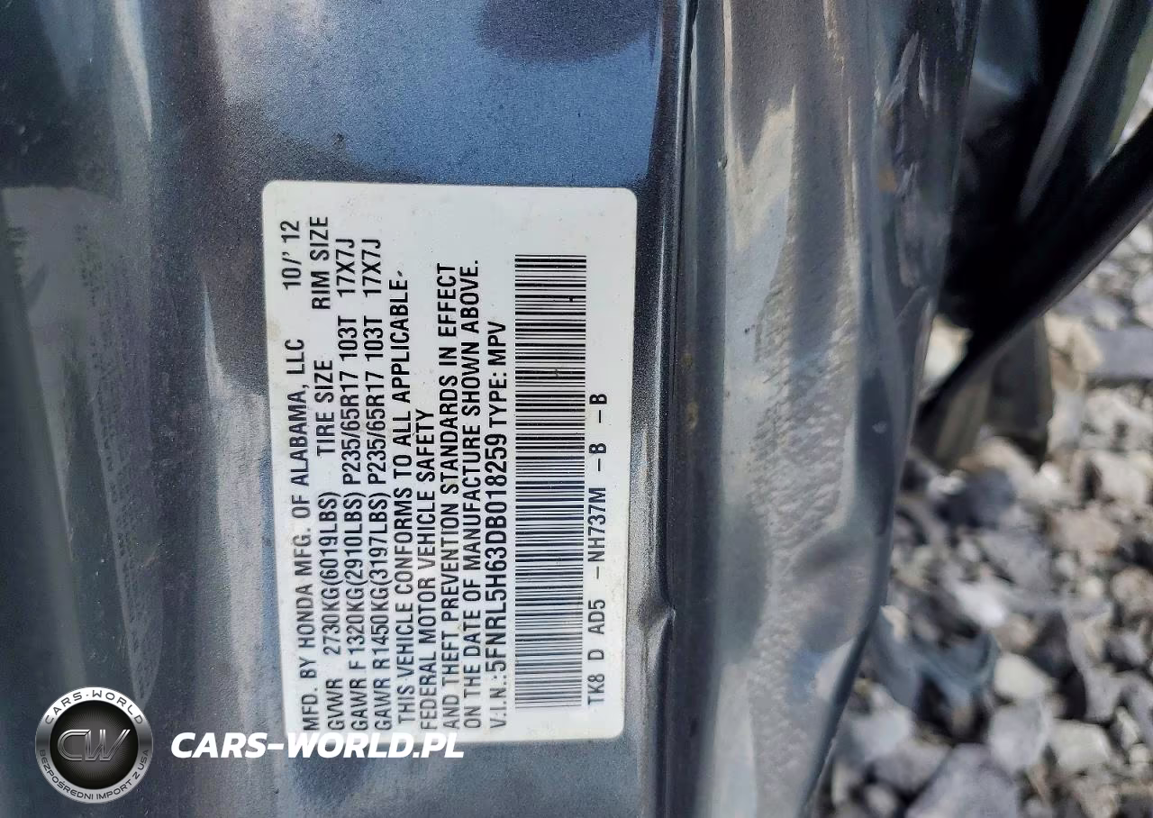 2013 Honda Odyssey Exl VIN:5FNRL5H63DB018259 - 14