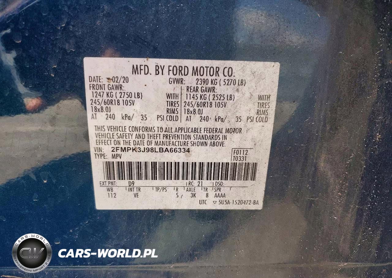 2020 Ford Edge Sel VIN:2FMPK3J98LBA66334 - 13
