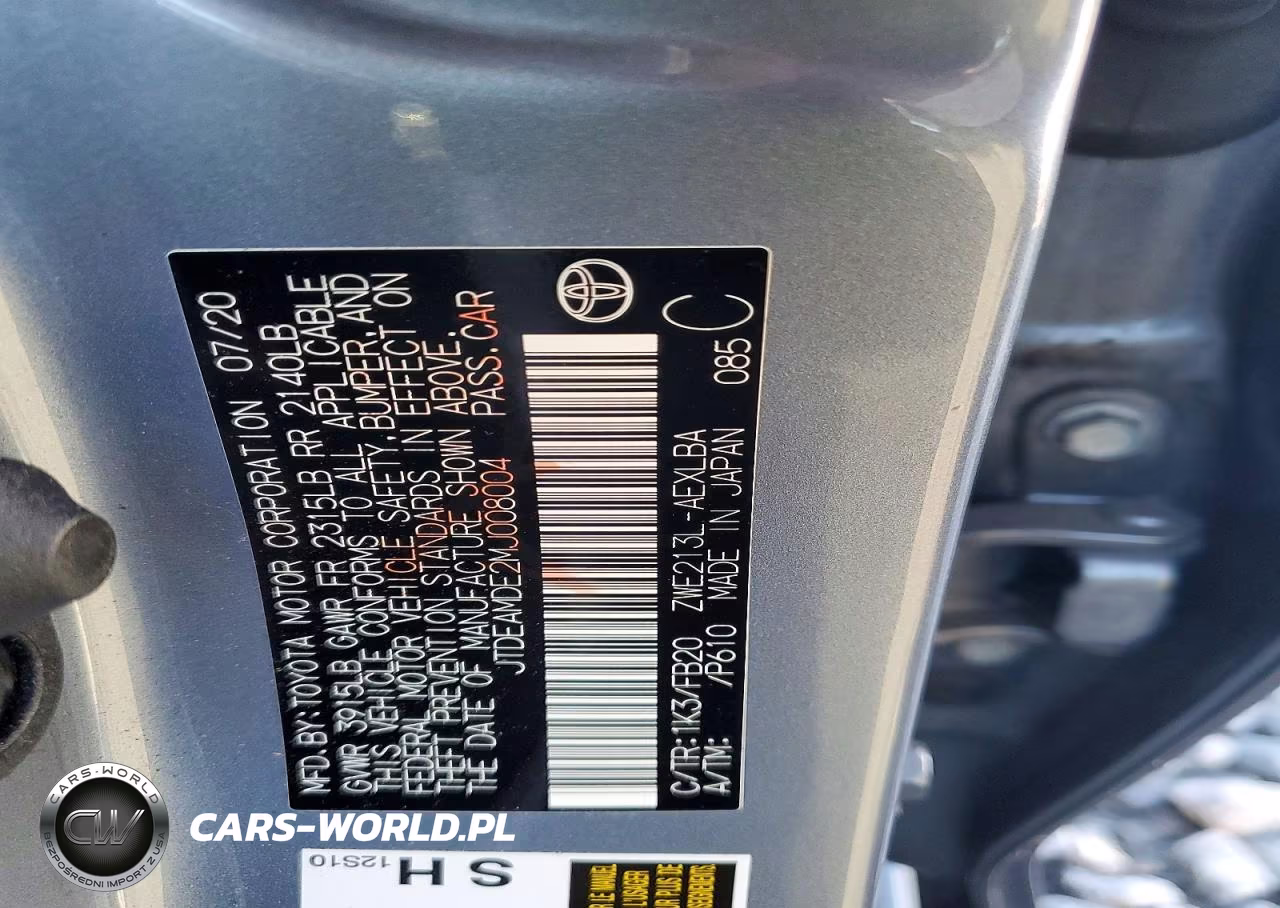 2021 Toyota Corolla Le VIN:JTDEAMDE2MJ008004 - 12