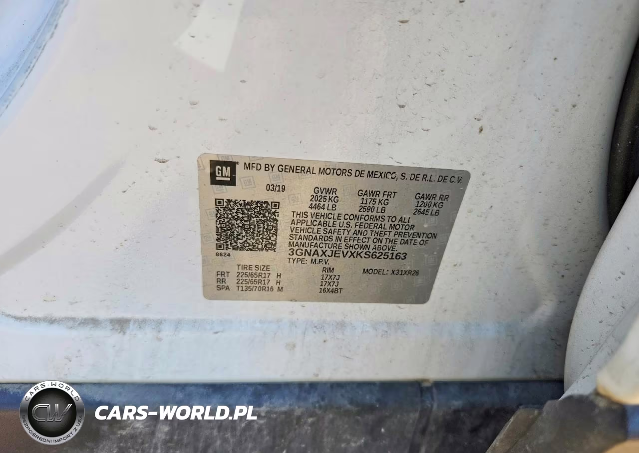 2019 Chevrolet Equinox Lt VIN:3GNAXJEVXKS625163 - 13