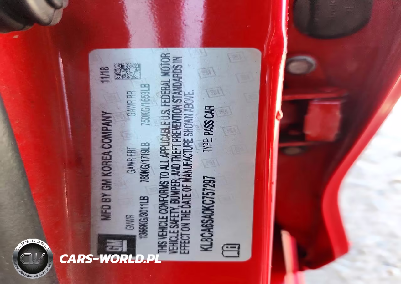 2019 Chevrolet Spark Ls VIN:KL8CA6SA0KC757297 - 12