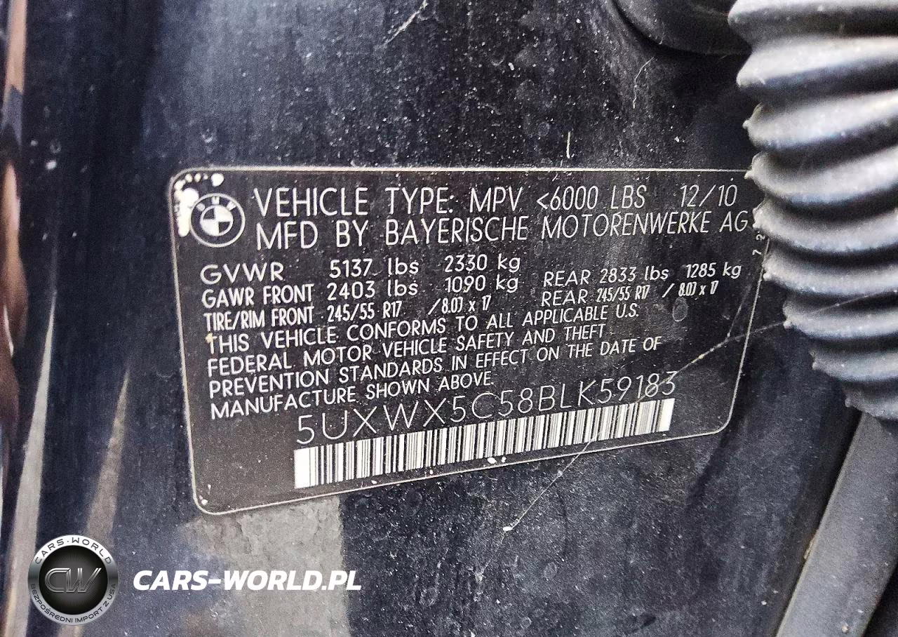 2011 BMW X3 xDrive28I VIN:5UXWX5C58BLK59183 - 12