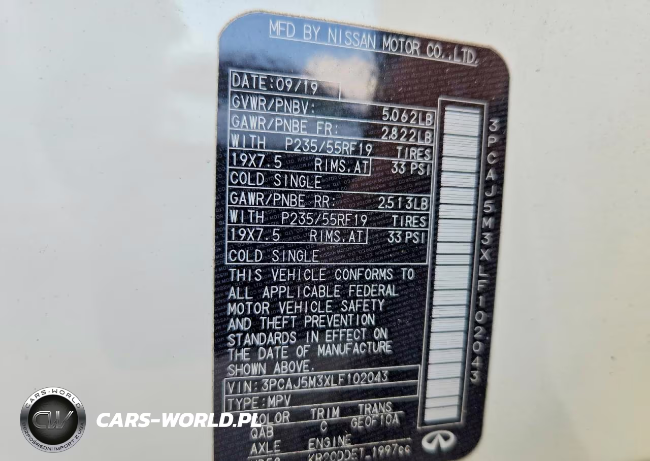 2020 Infiniti Qx50 Luxe VIN:3PCAJ5M3XLF102043 - 13
